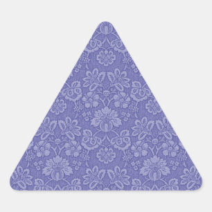 Damask in Blue Triangle Sticker