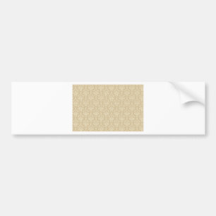 Damask in cream colour bumper sticker
