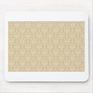Damask in cream colour mouse pad