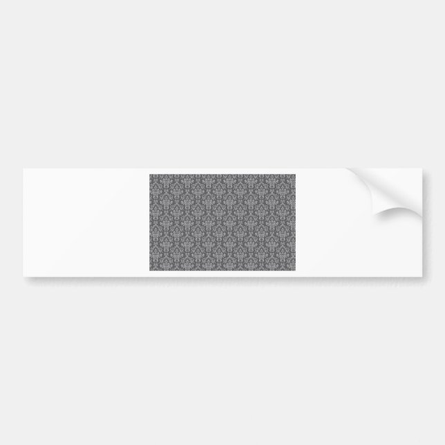Damask in Grey Bumper Sticker (Front)