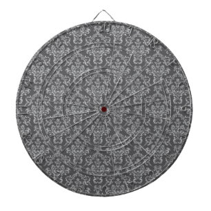 Damask in Grey Dartboard