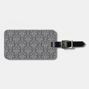 Damask in Grey Luggage Tag