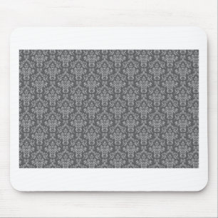 Damask in Grey Mouse Pad