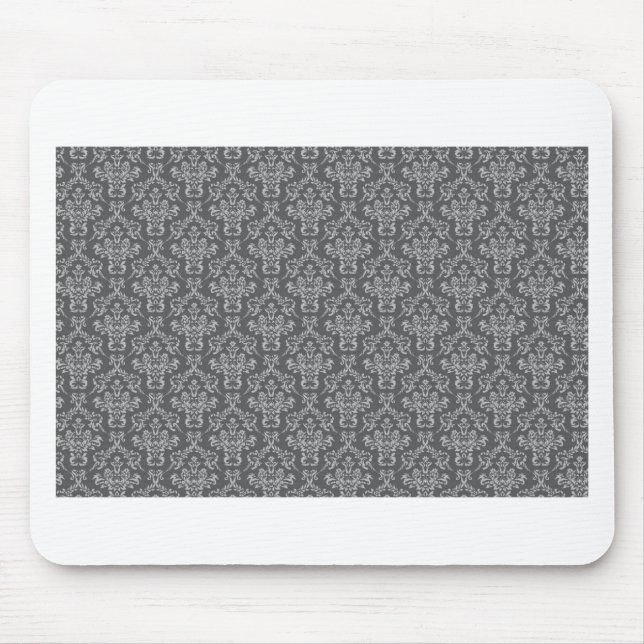 Damask in Grey Mouse Pad (Front)