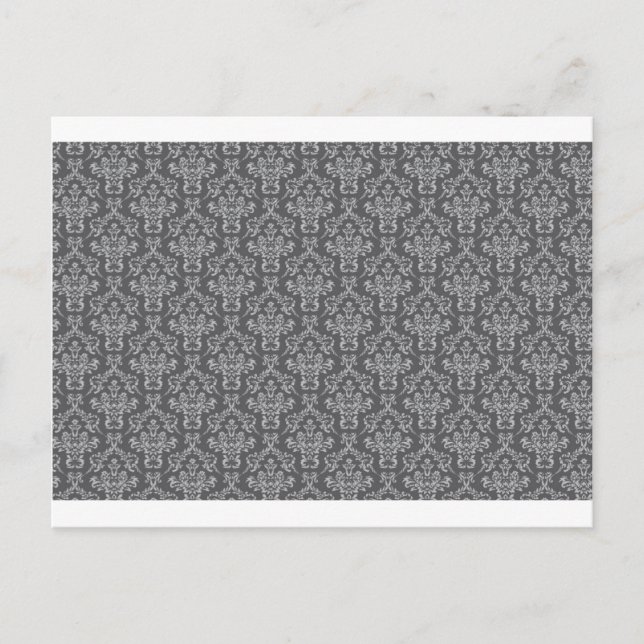 Damask in Grey Postcard (Front)
