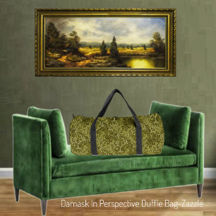 Damask In Perspective Duffle Bag