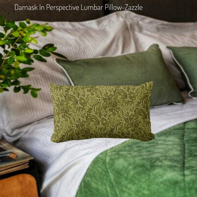 Damask In Perspective  Lumbar Cushion (Creator Uploaded)