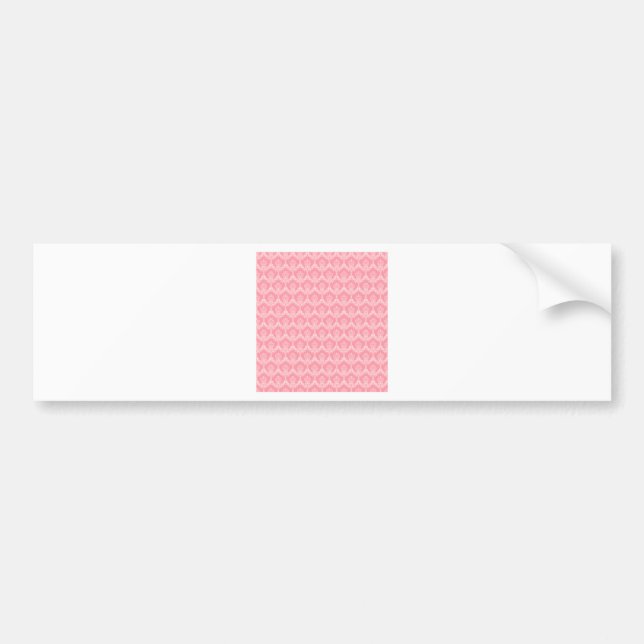 Damask in Pink Bumper Sticker (Front)