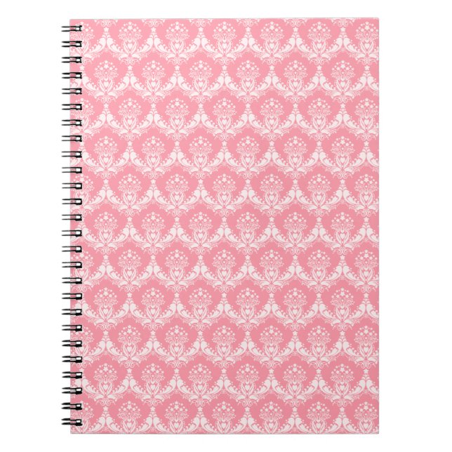 Damask in Pink Notebook (Front)
