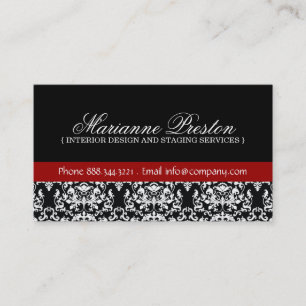Damask Interior Designer Business Card