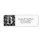 Damask Invitaiton Monogram Envelope Labels