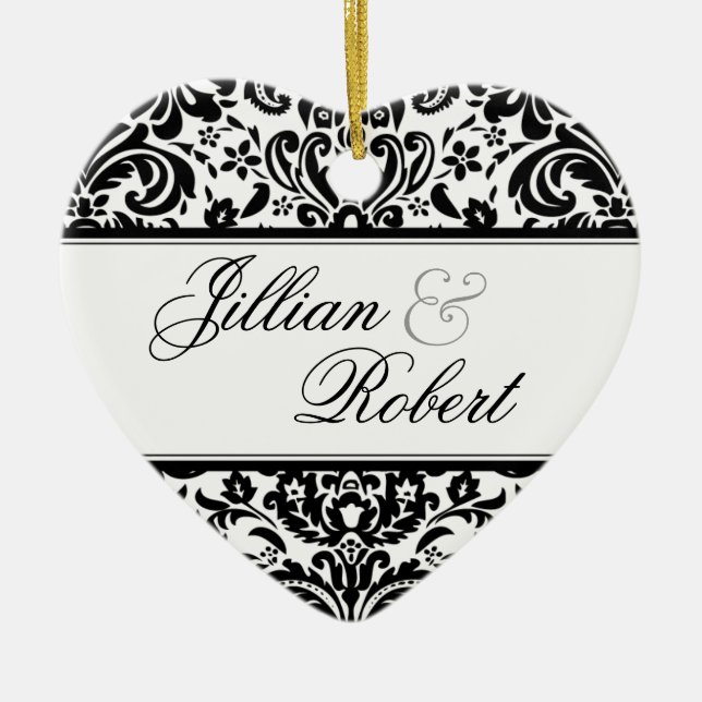 Damask Keepsake Ornament (Front)