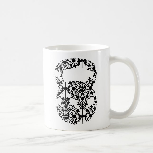 Damask Kettlebell Coffee Mug (Right)
