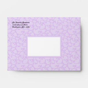 Damask Lite Purple A6 Envelopes