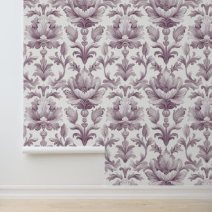 Damask luxury texture pastel pink flower blossom wallpaper