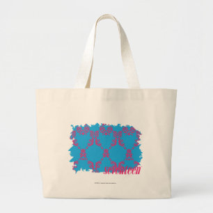 Damask Magenta-Aqua 4 Large Tote Bag