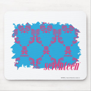 Damask Magenta-Aqua 4 Mouse Pad
