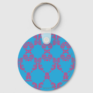 Damask Magenta-Aqua Key Ring