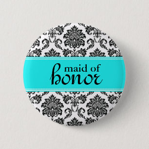 Damask Maid of Honour Button