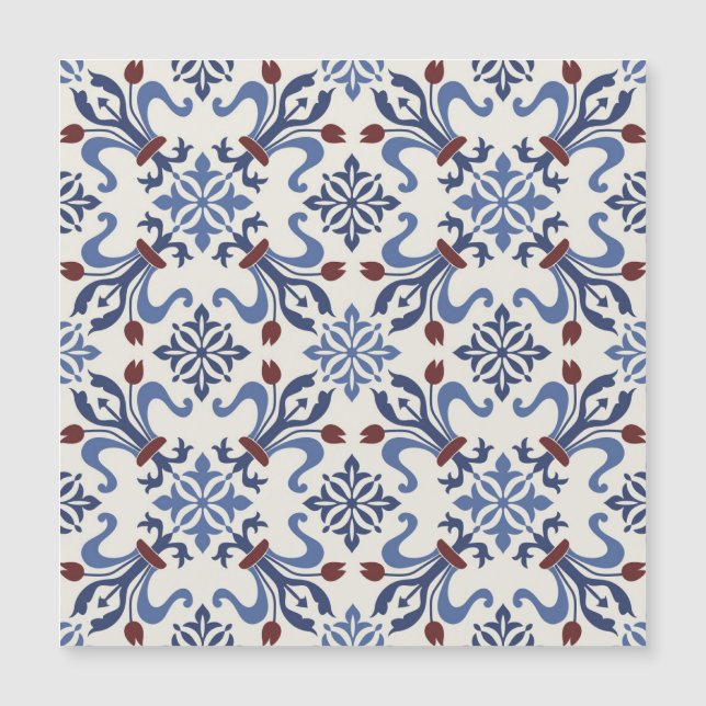 Damask Majolica Pottery Tile Design (Front)