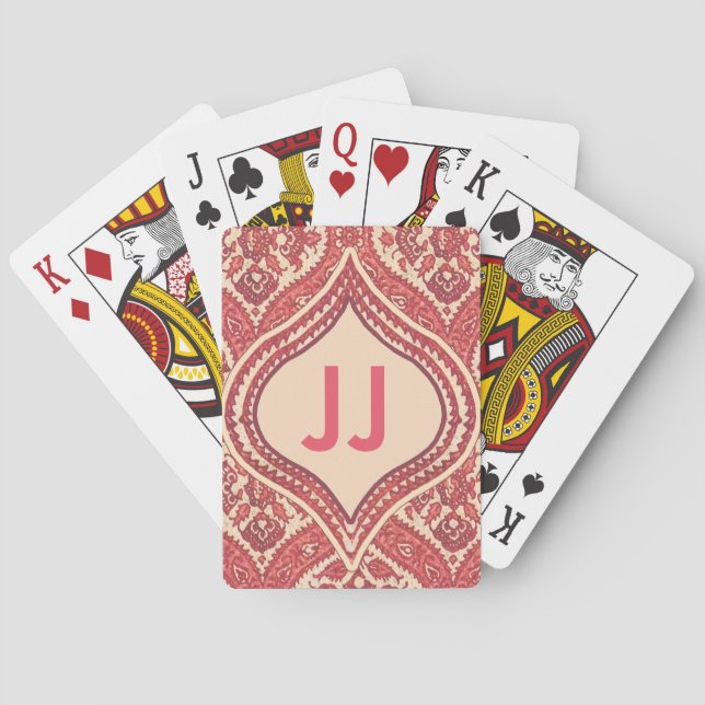 Damask Monogram Deck of Cards (Back)