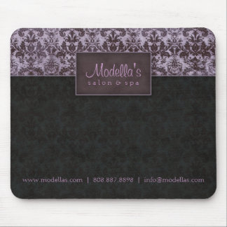 Damask Mouse Pad Purple Black