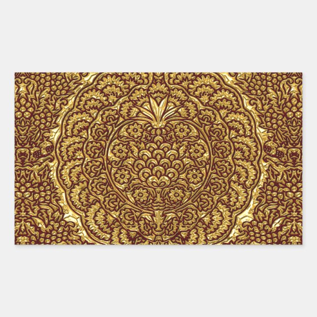 Damask of Queen Margaret I of Denmark's dress Rectangular Sticker (Front)
