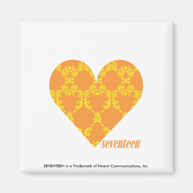 Damask Orange-Yellow 2 Magnet (Front)
