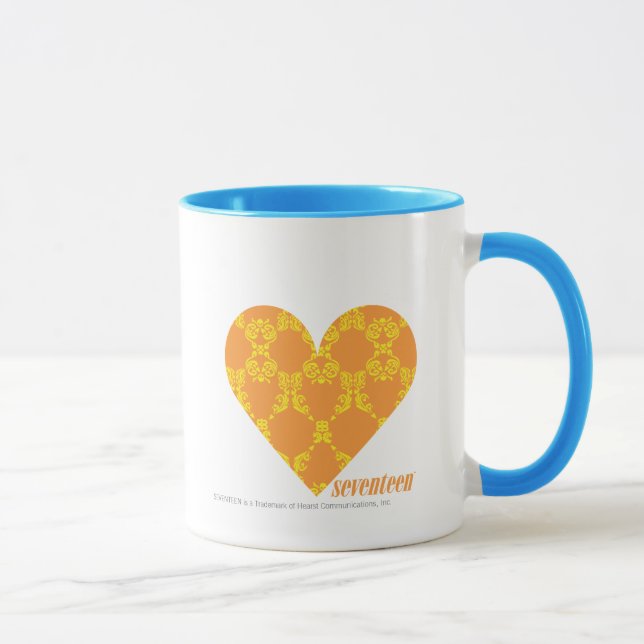 Damask Orange-Yellow 2 Mug (Right)