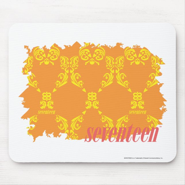 Damask Orange-Yellow 4 Mouse Pad (Front)