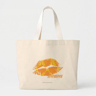 Damask Orange-Yellow Large Tote Bag