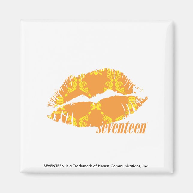 Damask Orange-Yellow Magnet (Front)