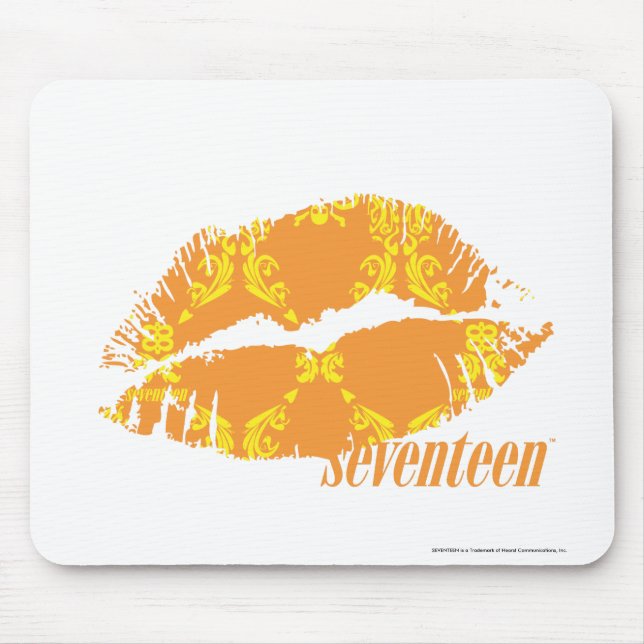 Damask Orange-Yellow Mouse Pad (Front)