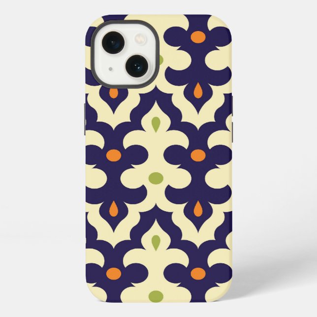 Damask paisley arabesque wallpaper pattern iPhone case (Back)