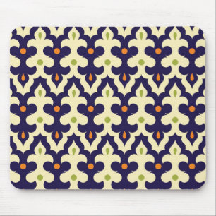 Damask paisley arabesque wallpaper pattern mouse pad