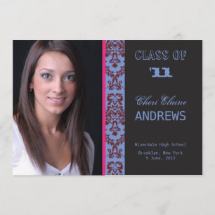 Damask Panel - Graduation Announcement card-6