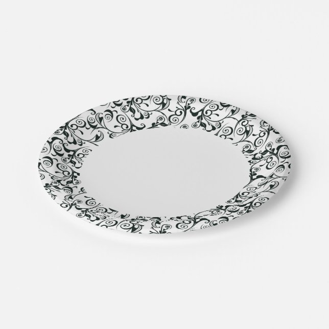 Damask Paper Plate (Angled)
