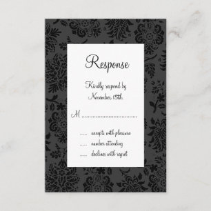 Damask Paris RSVP (black)