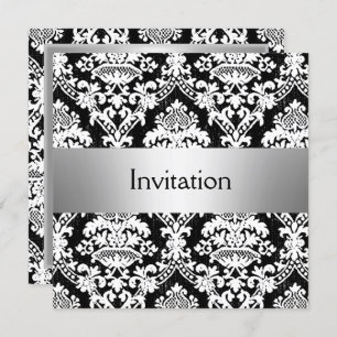 Damask Party Invitation save the date