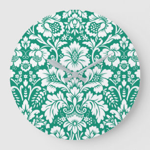 Damask Pattern 10 Large Clock