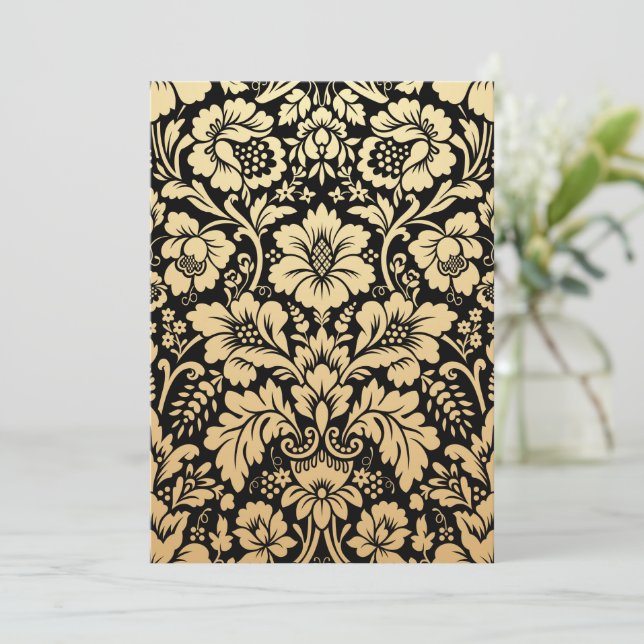 Damask Pattern 2 Card (Standing Front)