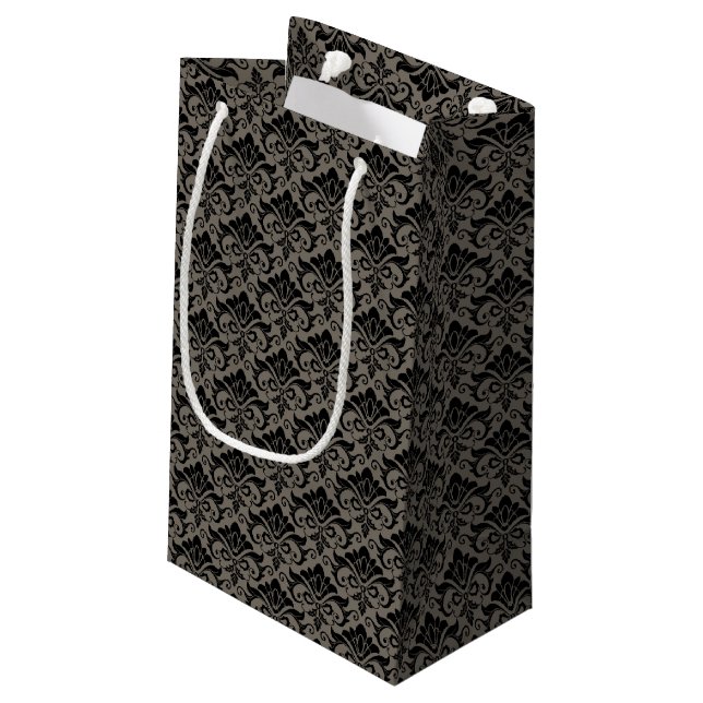 Damask Pattern 2 Small Gift Bag (Back Angled)