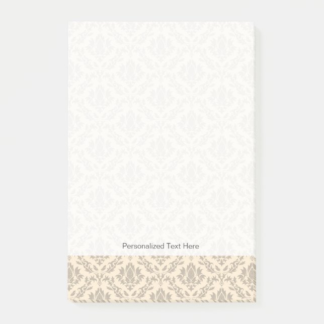 Damask pattern 3 post-it notes (Front)
