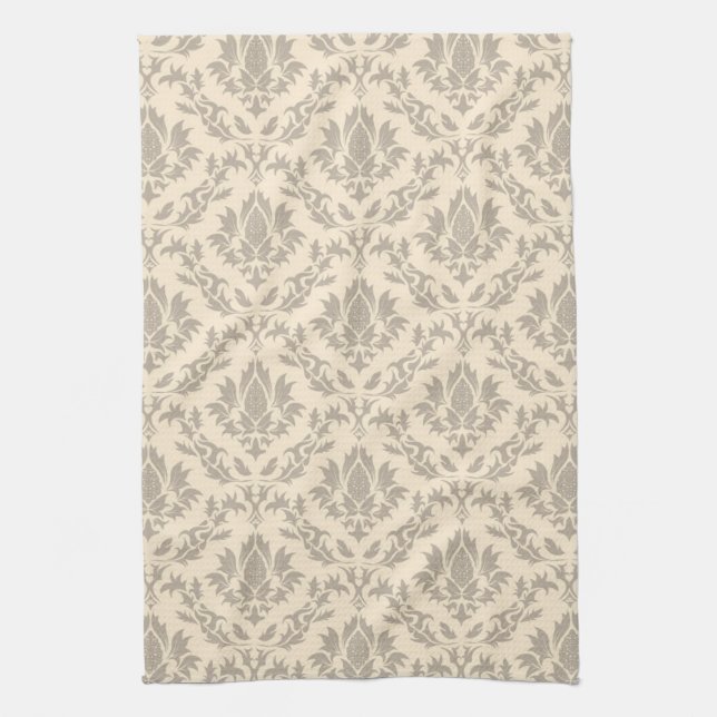 Damask pattern 3 tea towel (Vertical)
