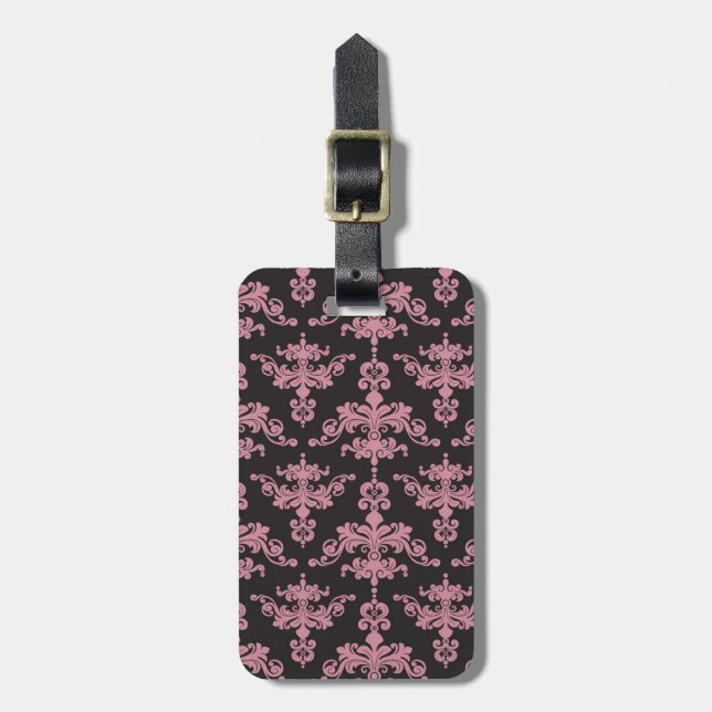 Damask Pattern 5 Luggage Tag (Front Vertical)