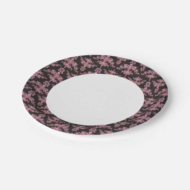 Damask Pattern 5 Paper Plate (Angled)