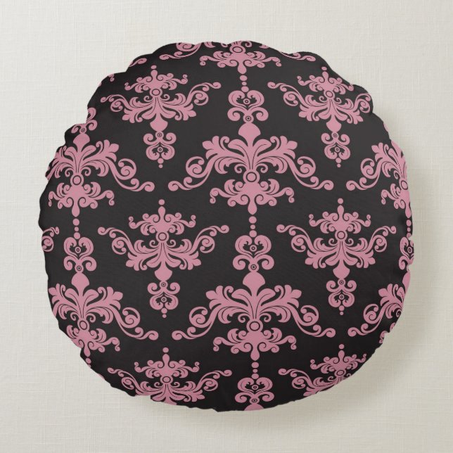 Damask Pattern 5 Round Cushion (Front)