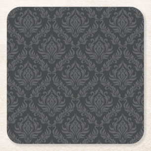 Damask Pattern 6 Square Paper Coaster