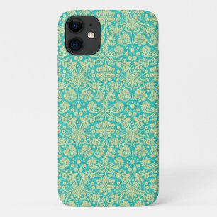 Damask Pattern, Blue Damask, French Damask iPhone 11 Case