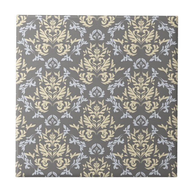 Damask pattern ceramic tile (Front)